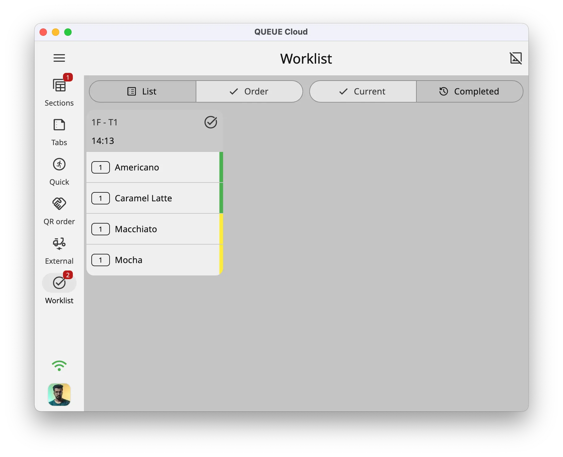 Worklist show completed