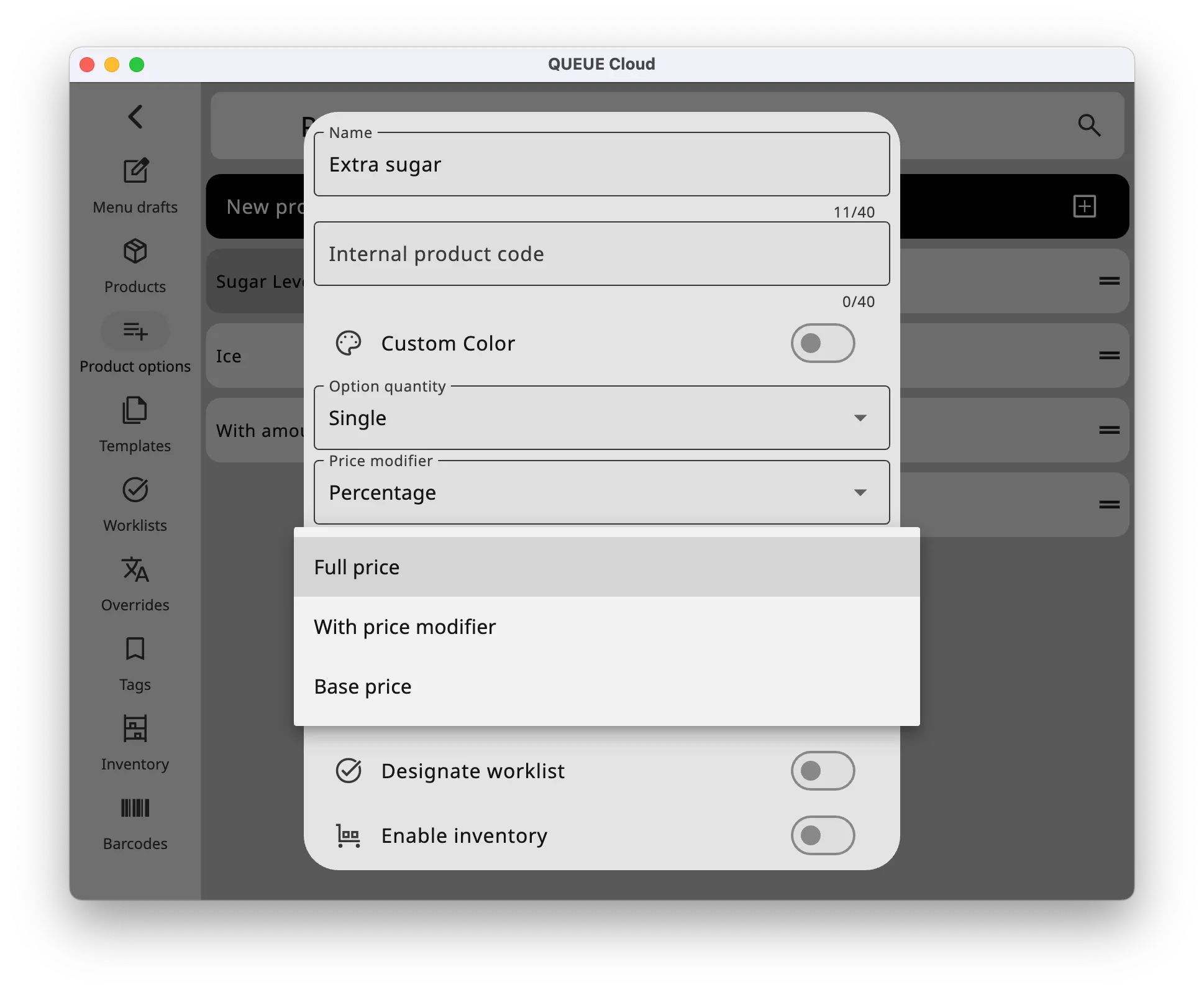 Select calculation base