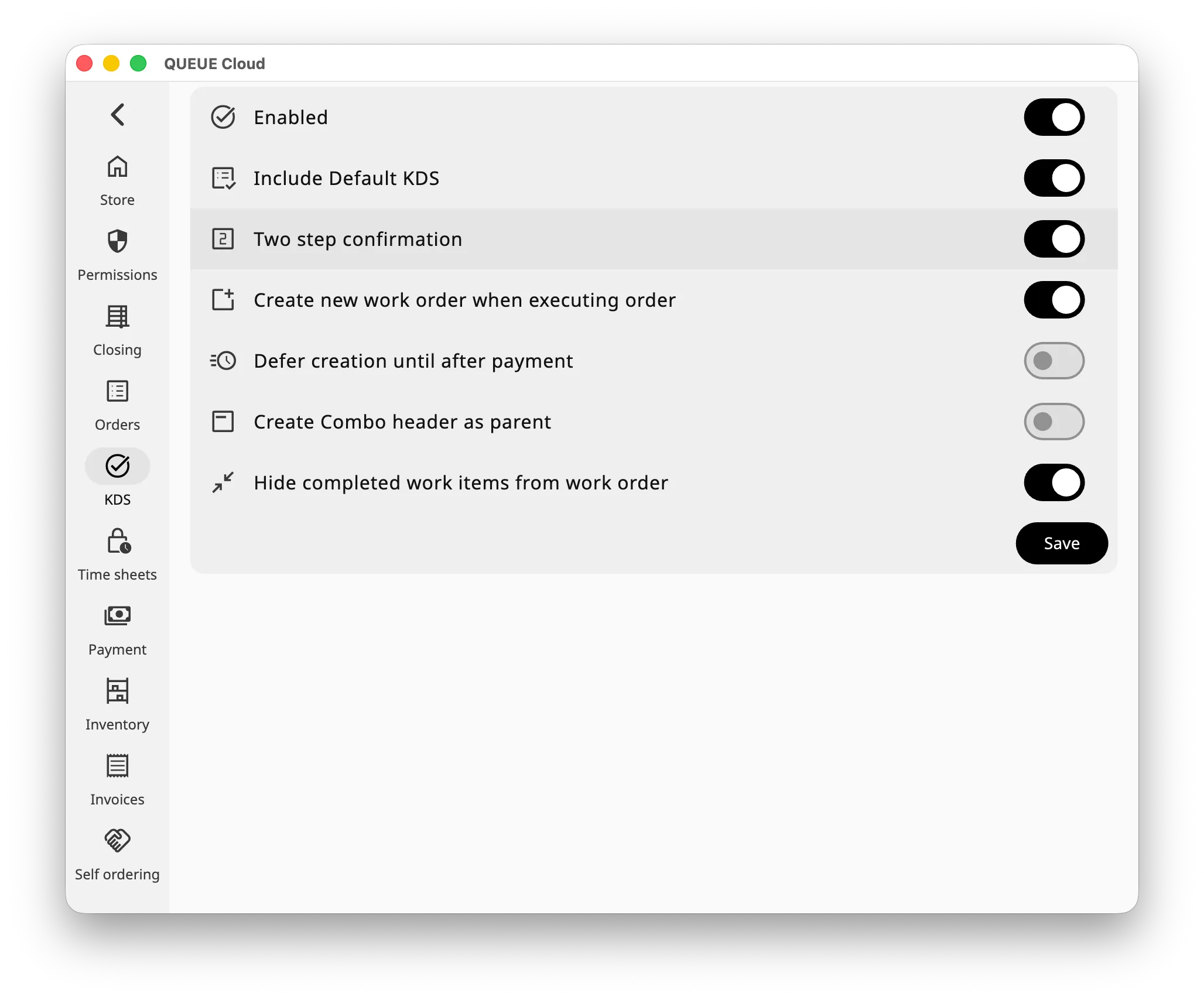 New Kitchen Display settings